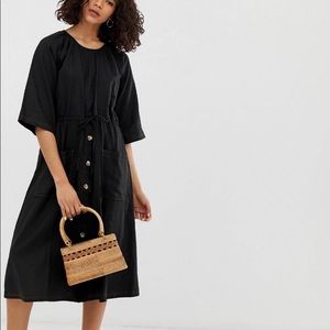 ASOS linen midi dress